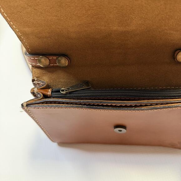 Patricia Nash Crossbody Bag Purse Womens Leather Tooled Floral Florence P06107 - Picture 6 of 12